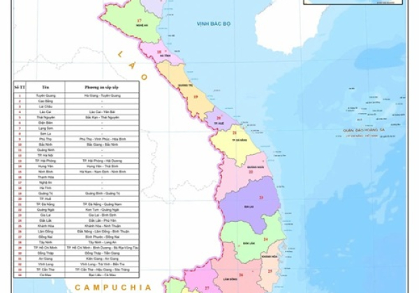 34 tỉnh thành mới của Việt Nam chính thức hoạt động từ ngày 01/7/2025