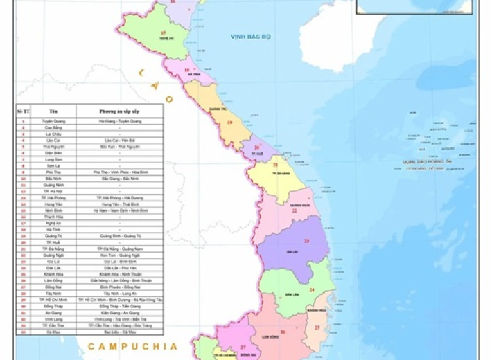 34 tỉnh thành mới của Việt Nam chính thức hoạt động từ ngày 01/7/2025