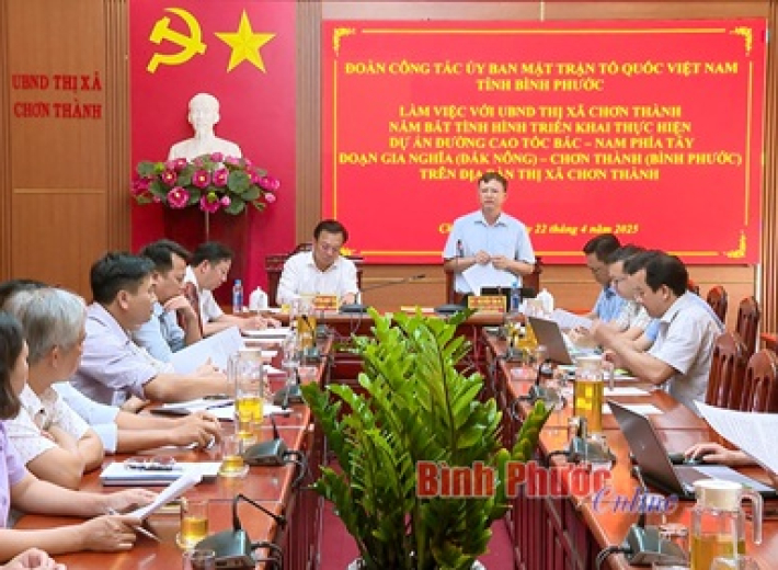Nắm bắt tình hình triển khai thực hiện dự án cao tốc Gia Nghĩa - Chơn Thành
